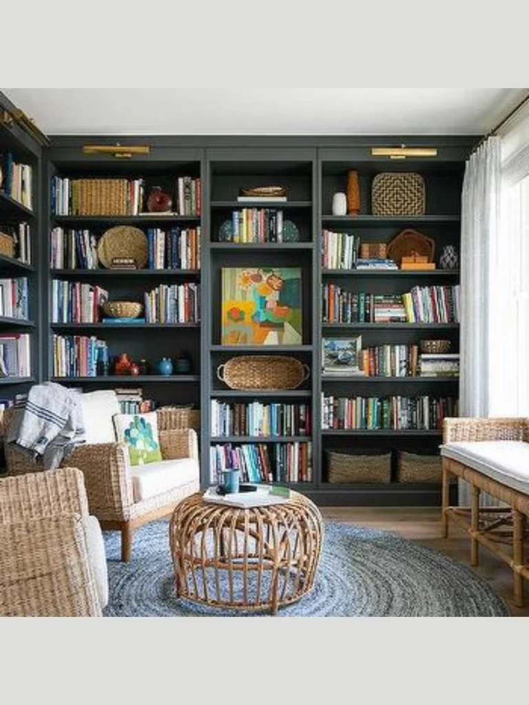 Antiqued Brass Library Picture Lights