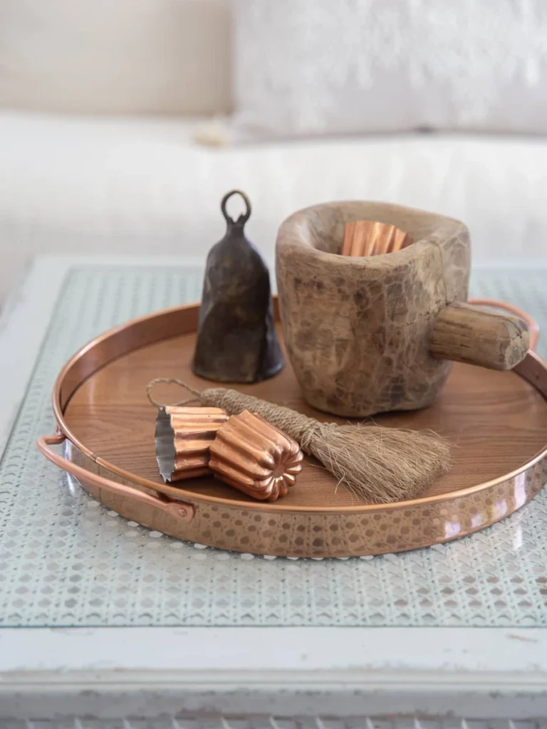 Antiqued Copper Chamberstick Dishes