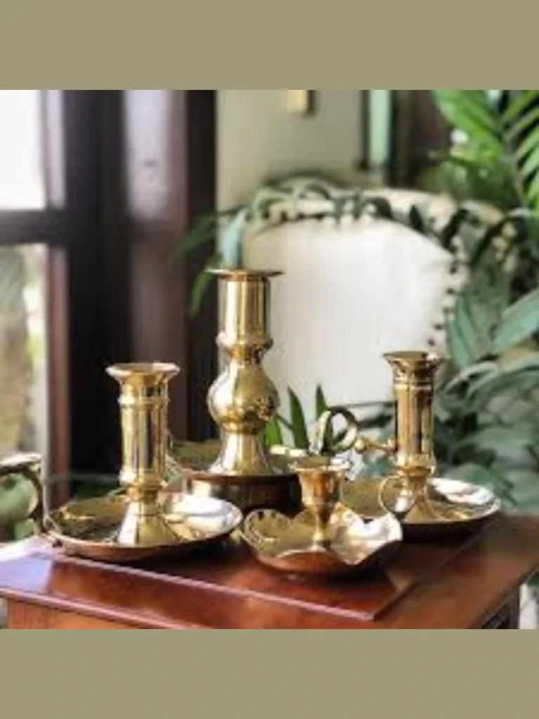 Antiqued Copper Chambersticks