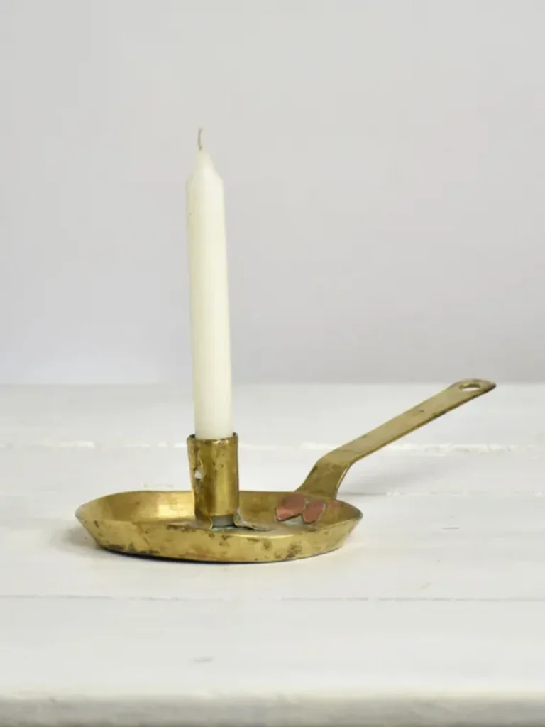 Antiqued Copper Long Handle Chambersticks