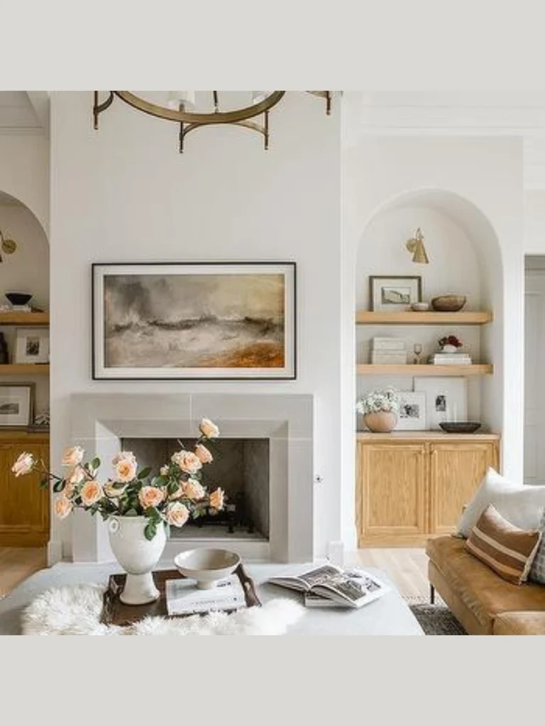 Arched Alcove Built Ins for Soft Curves