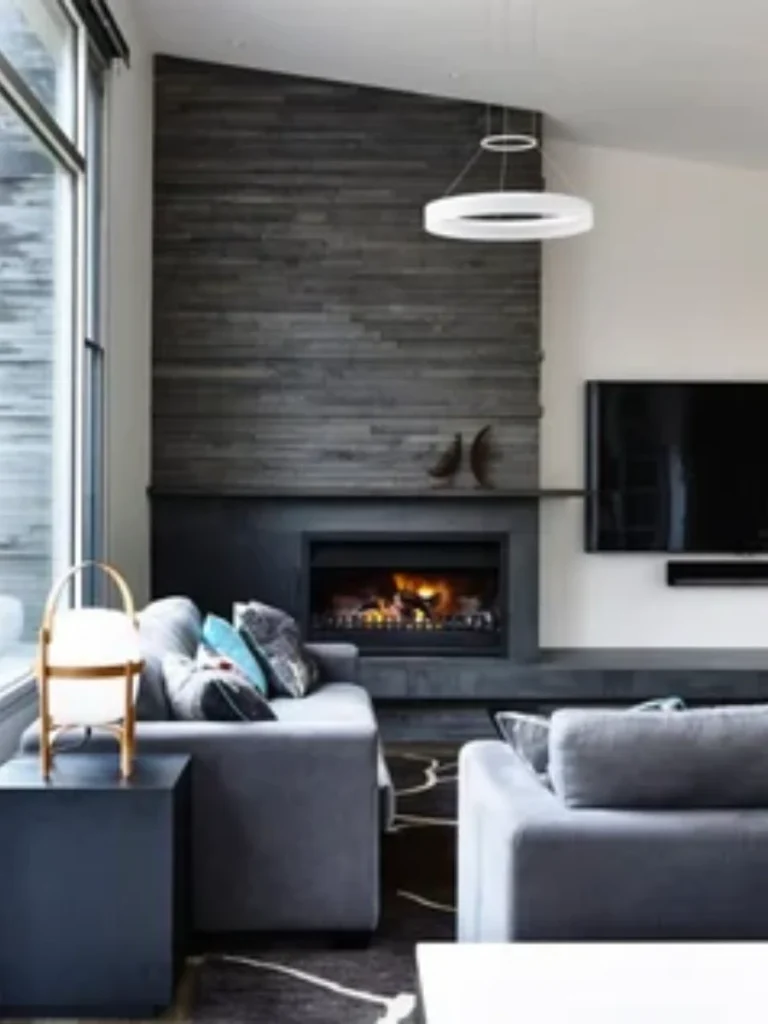 Asymmetrical Fireplace And TV Placement