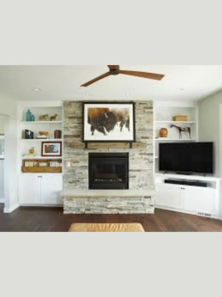 Asymmetrical Mantel For TV Offsetting