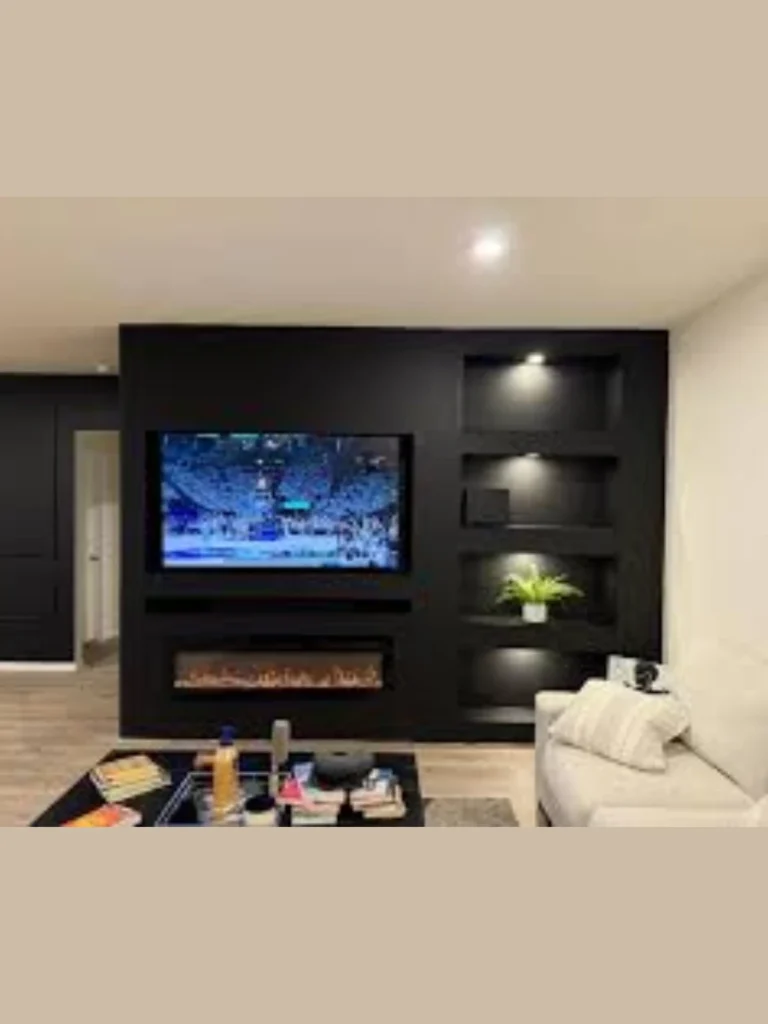 Asymmetrical Side By Side Media Wall
