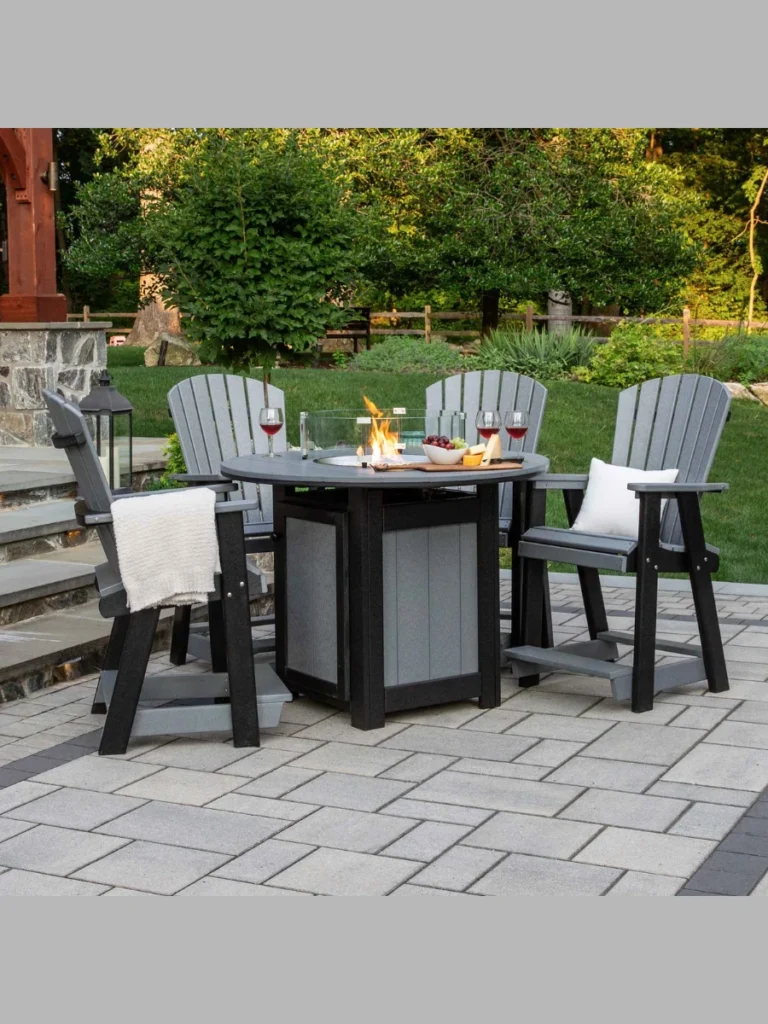 Bar Height Fire Tables for a Social Bistro Atmosphere