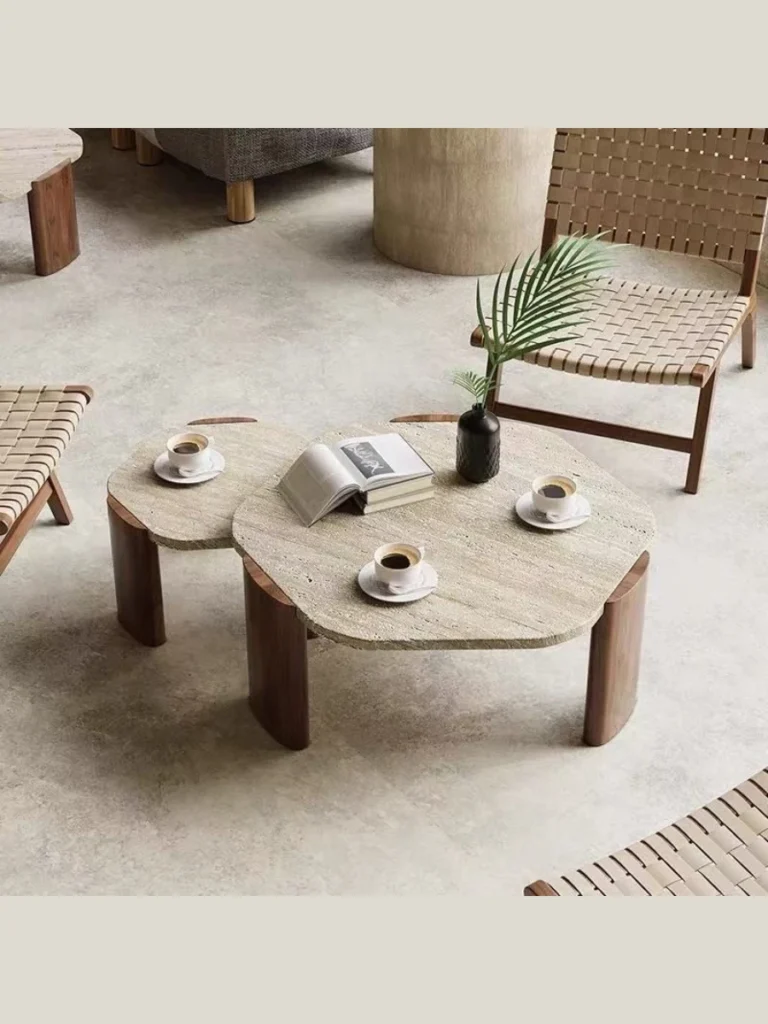 Biomorphic Organic Wood Coffee Tables