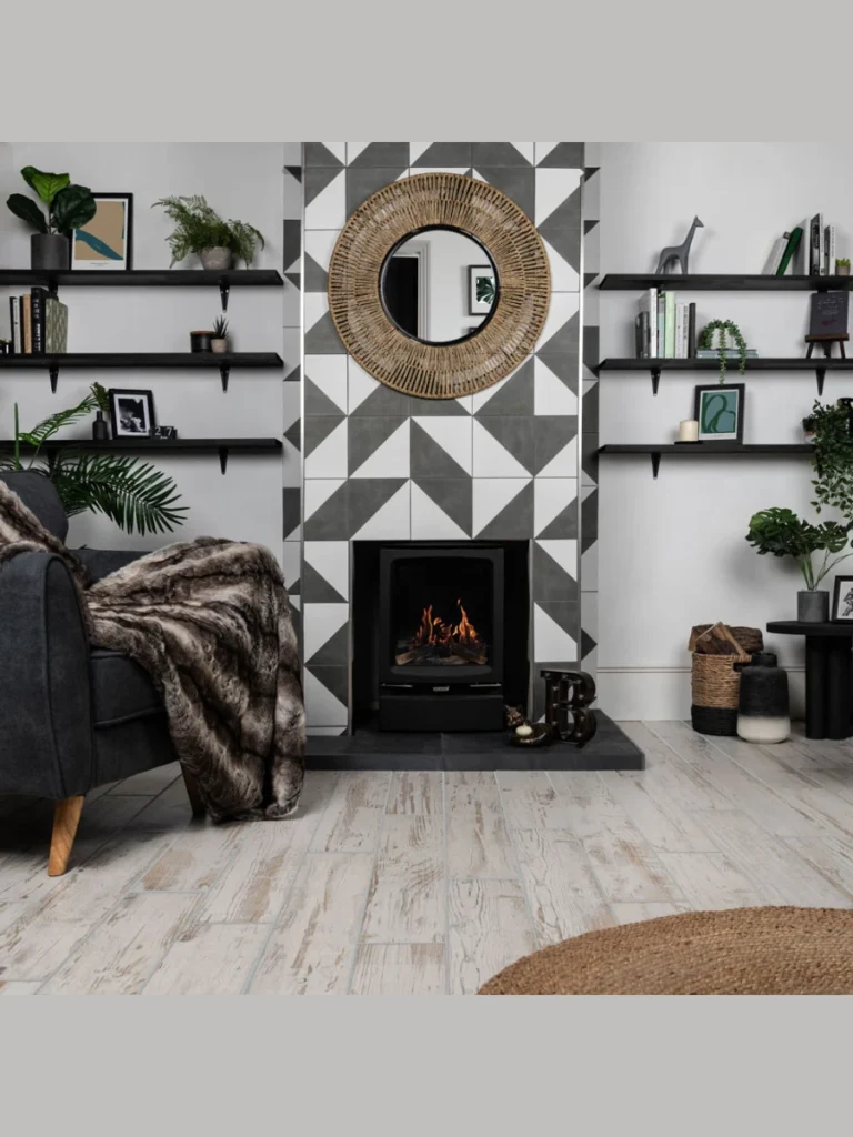 Bold Geometric Cement Tile Accents