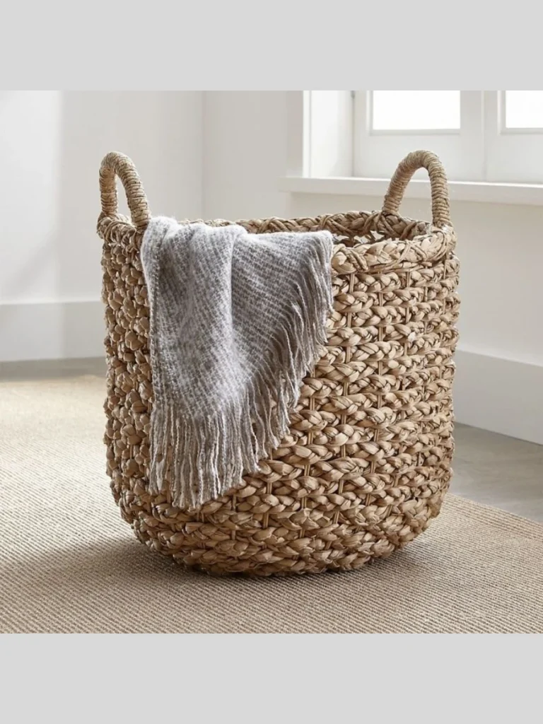 Braided Seagrass Baskets for Sofa Throw Blankets