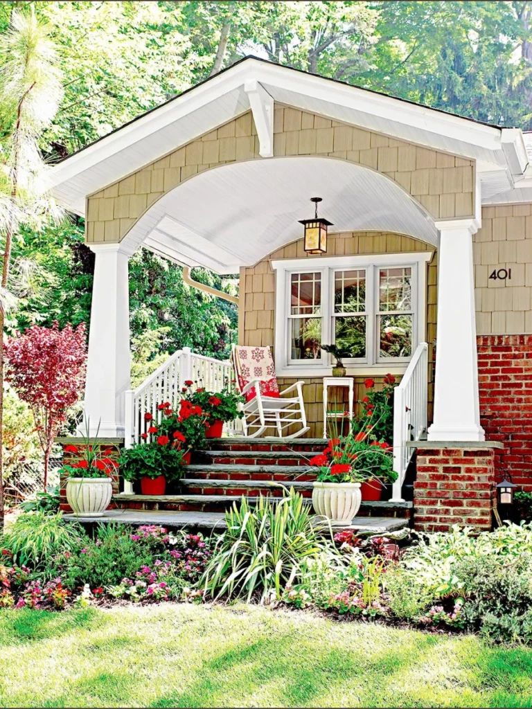 Built In Planter Boxes for Porch Steps