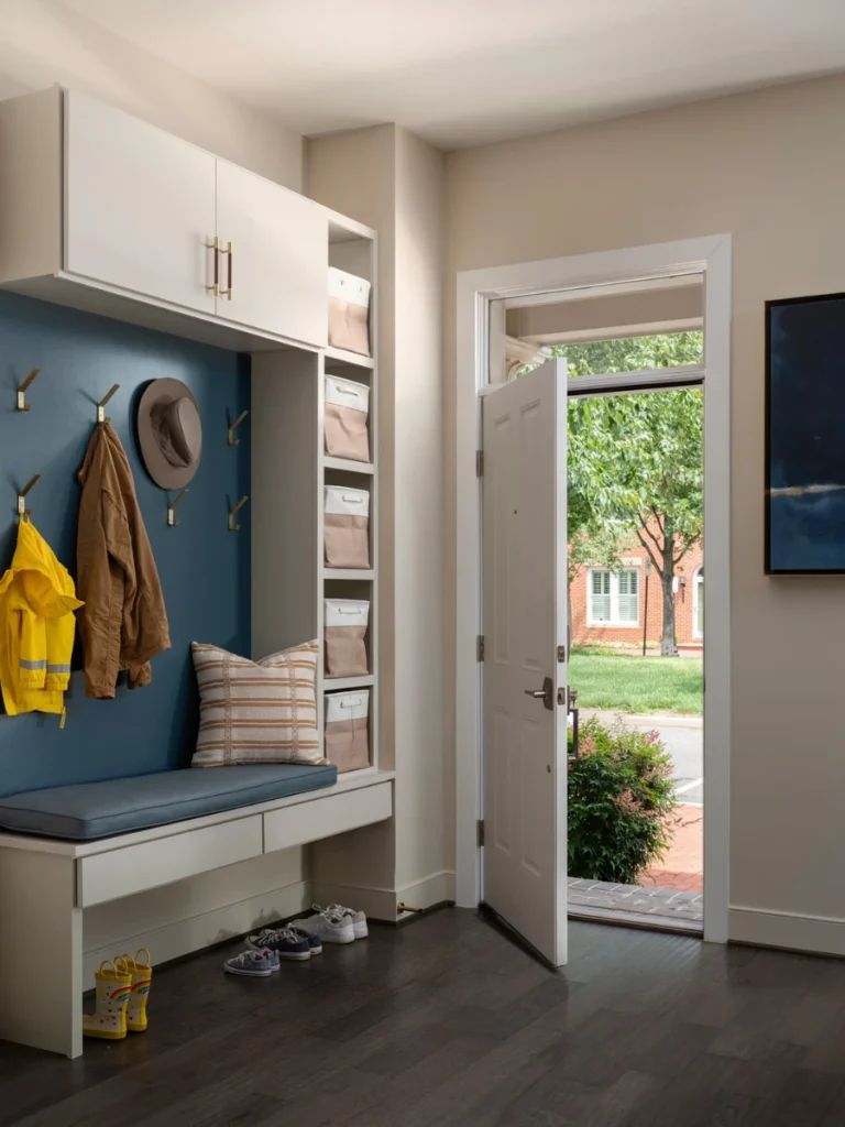 Built In Storage Benches for Organization