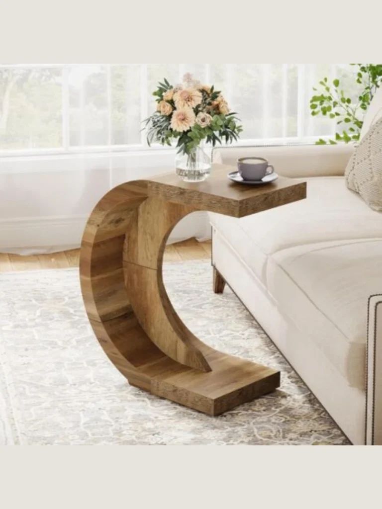 C-Shaped Side Tables For Sofa Convenience