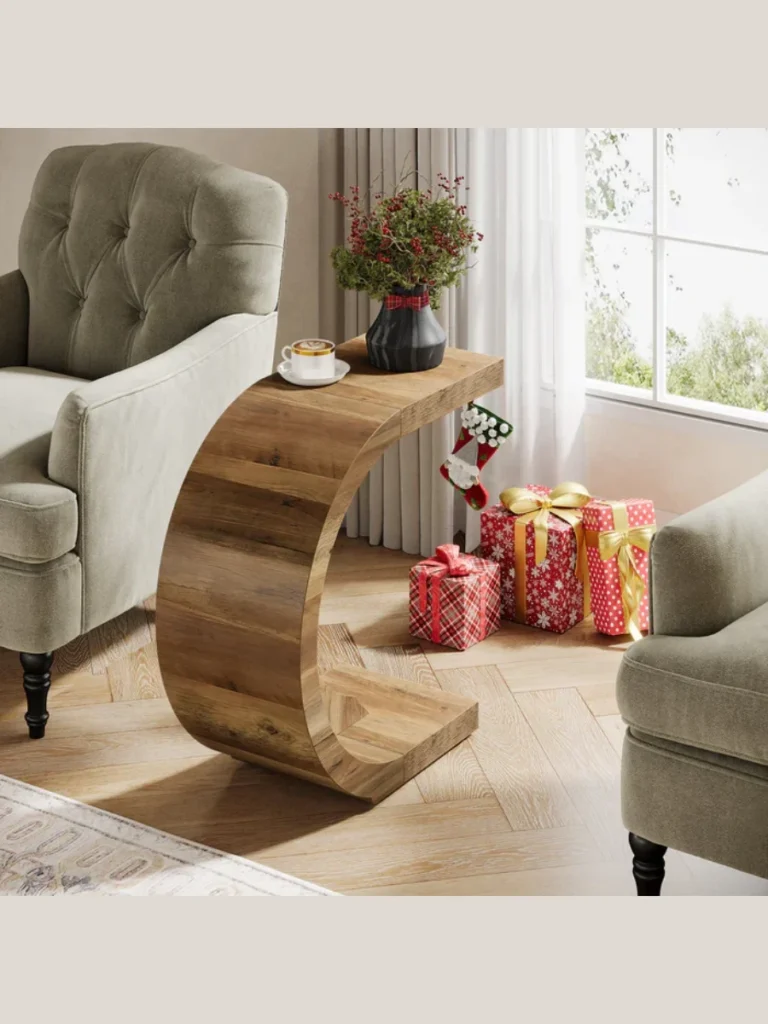 C-Shaped Side Tables For Sofa Use