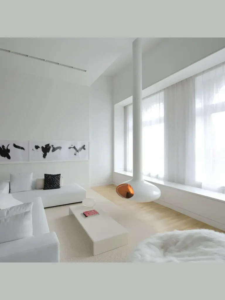Ceiling-Suspended Rotating "Orb" Fireplaces