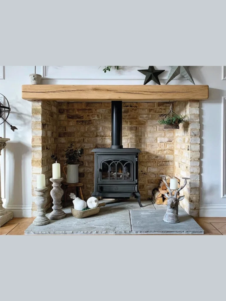 Chunky Reclaimed Timber Beam Mantels
