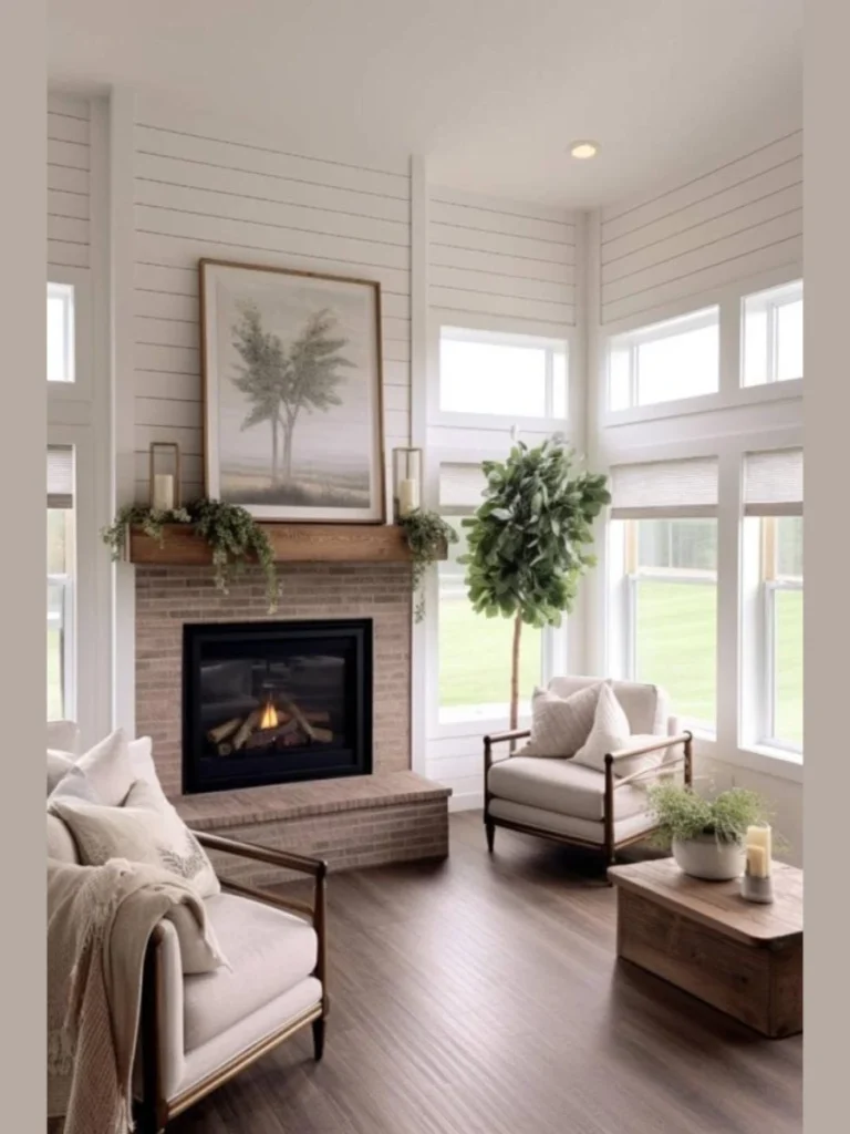 Classic Horizontal Shiplap Accent Wall