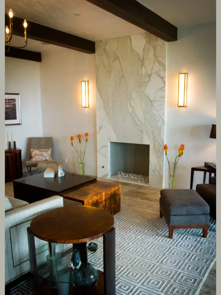 Classic White Carrara Marble Mantel