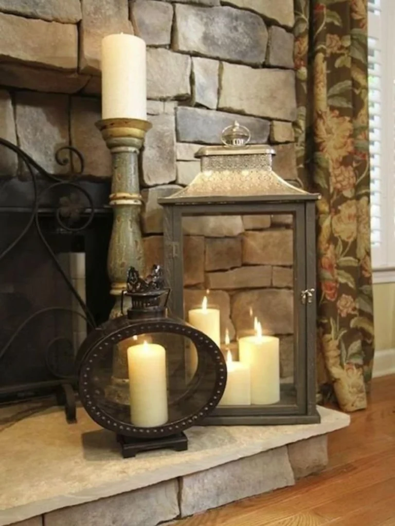 Clustered Lanterns With Flameless Candles
