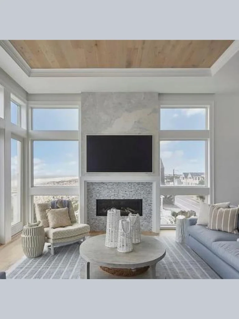 Coastal Chic with Soft Blue Glass Mosaics