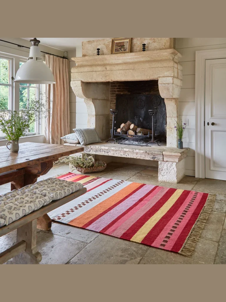 Colorful Kilim or Flatweave Design