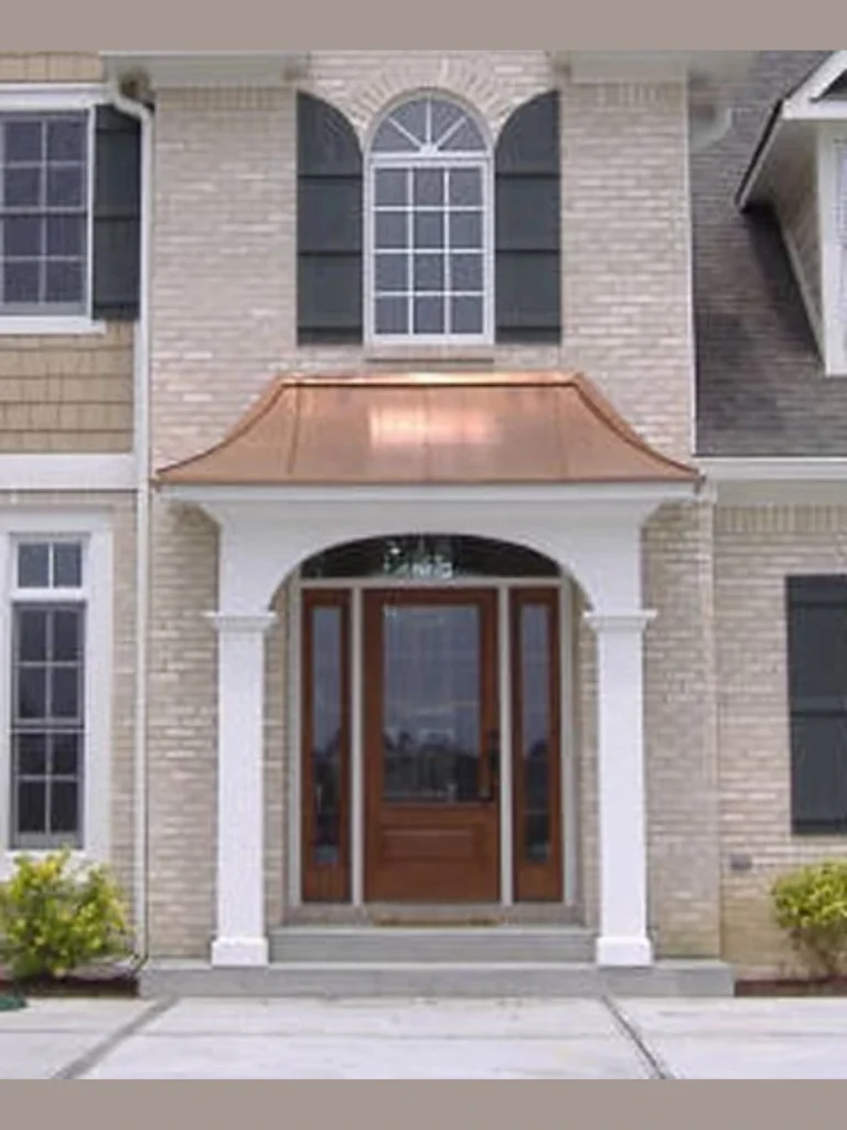 Copper Standing Seam Overhangs