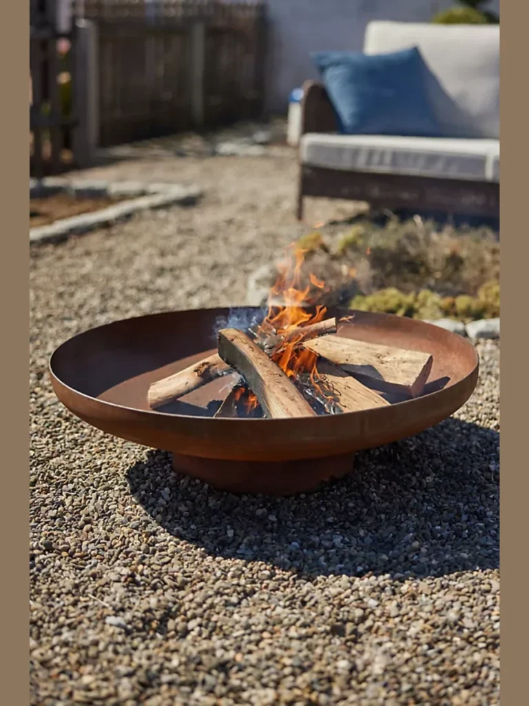 Corten Steel Fire Bowl for a Minimalist Industrial Vibe