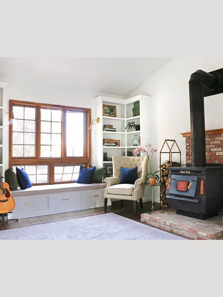 Cozy Reading Nook with a Custom Bench Seat