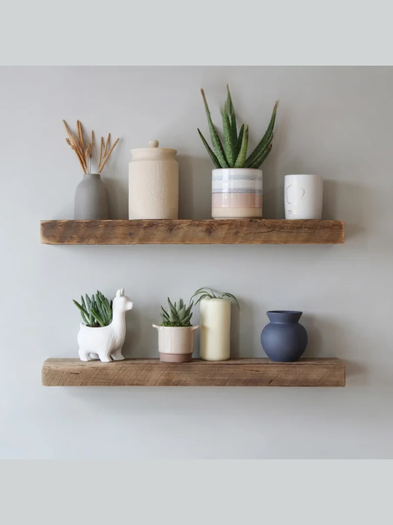 Creating Character with Reclaimed Wood Shelves