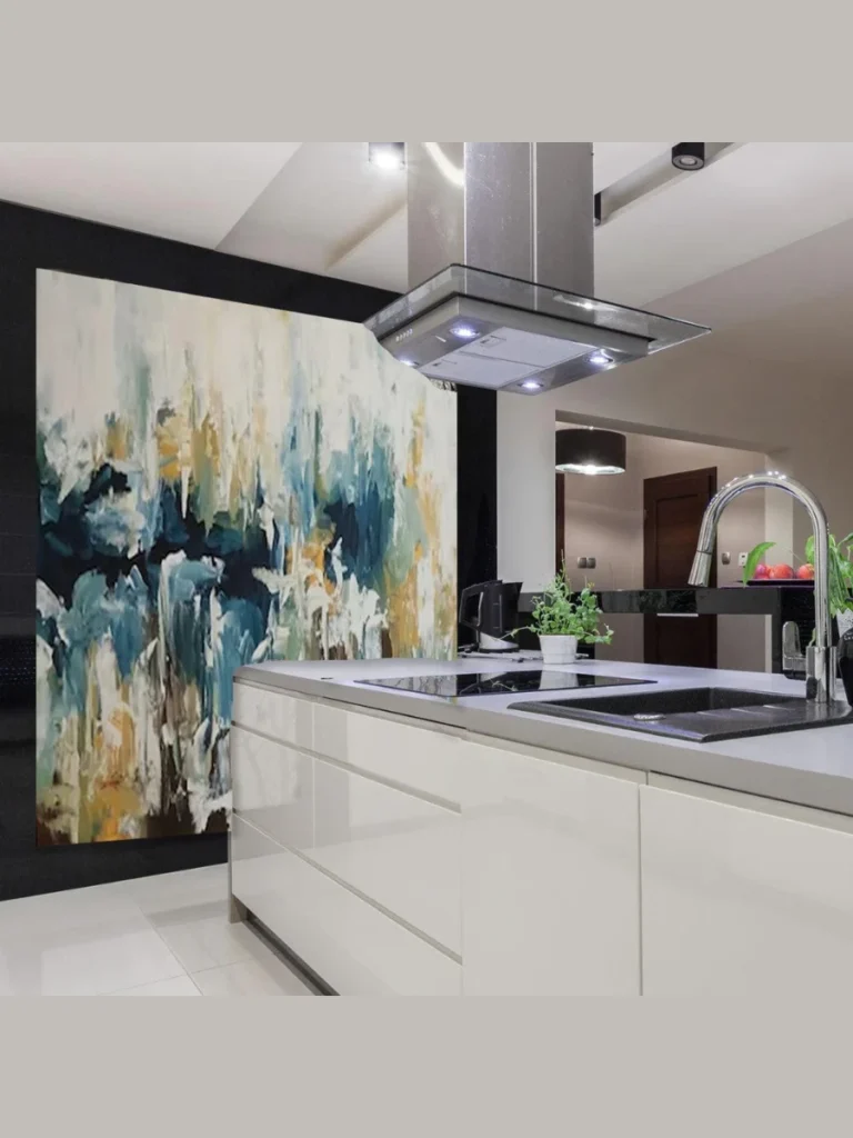 Creating Depth with Framed Kitchen Art