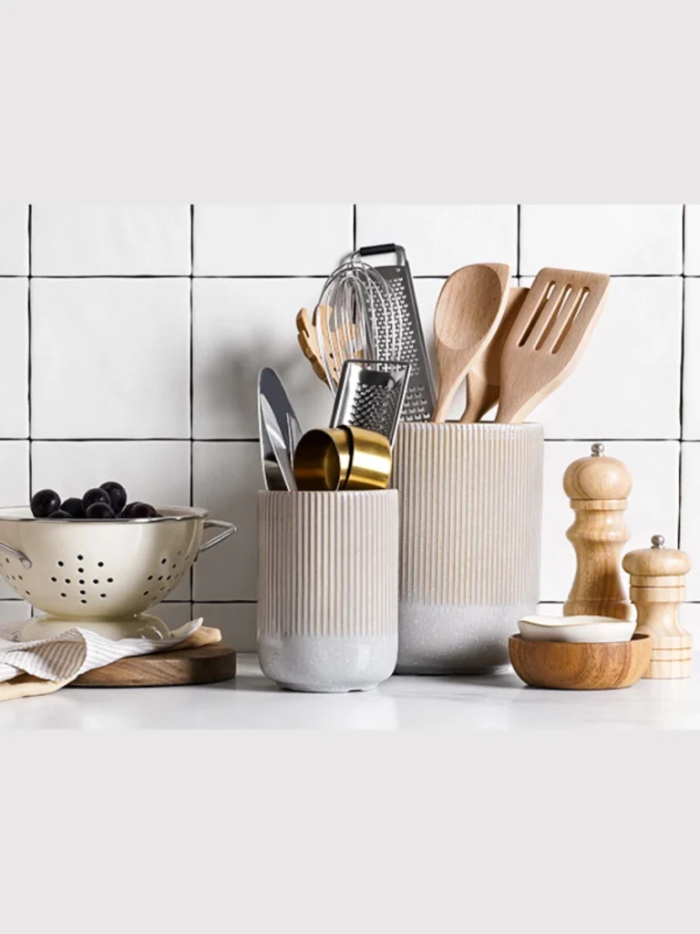 Creating Focus with Ceramic Utensil Crocks