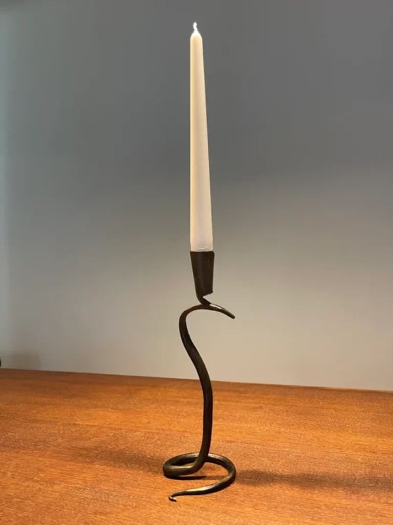 Curved Black Wrought Iron Snakes