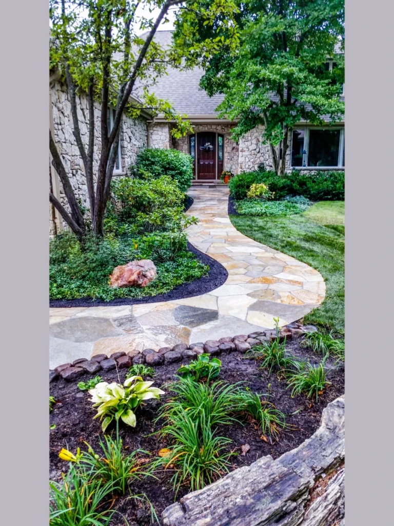 Curved Flagstone Walkways for Natural Flow