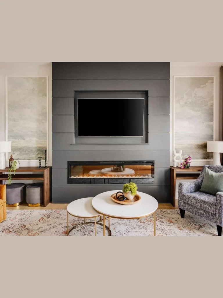 Dark Charcoal Accent Wall For Easy Blending