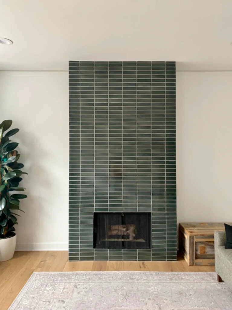 Dark Emerald Green Glossy Tiles for a Moody Statement
