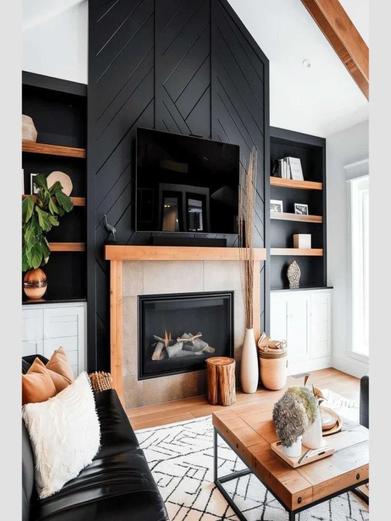 Dark and Moody Painted Feature Wall