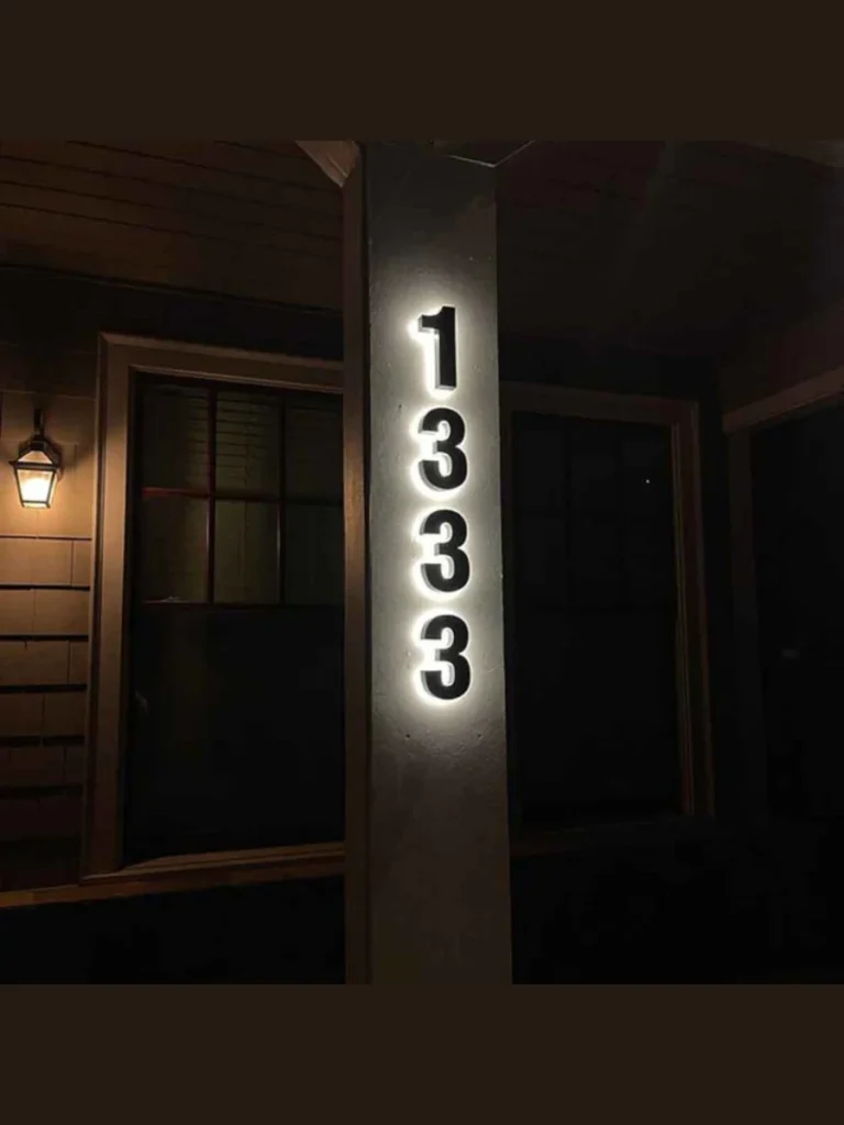 Decorative House Numbers With Integrated Lighting