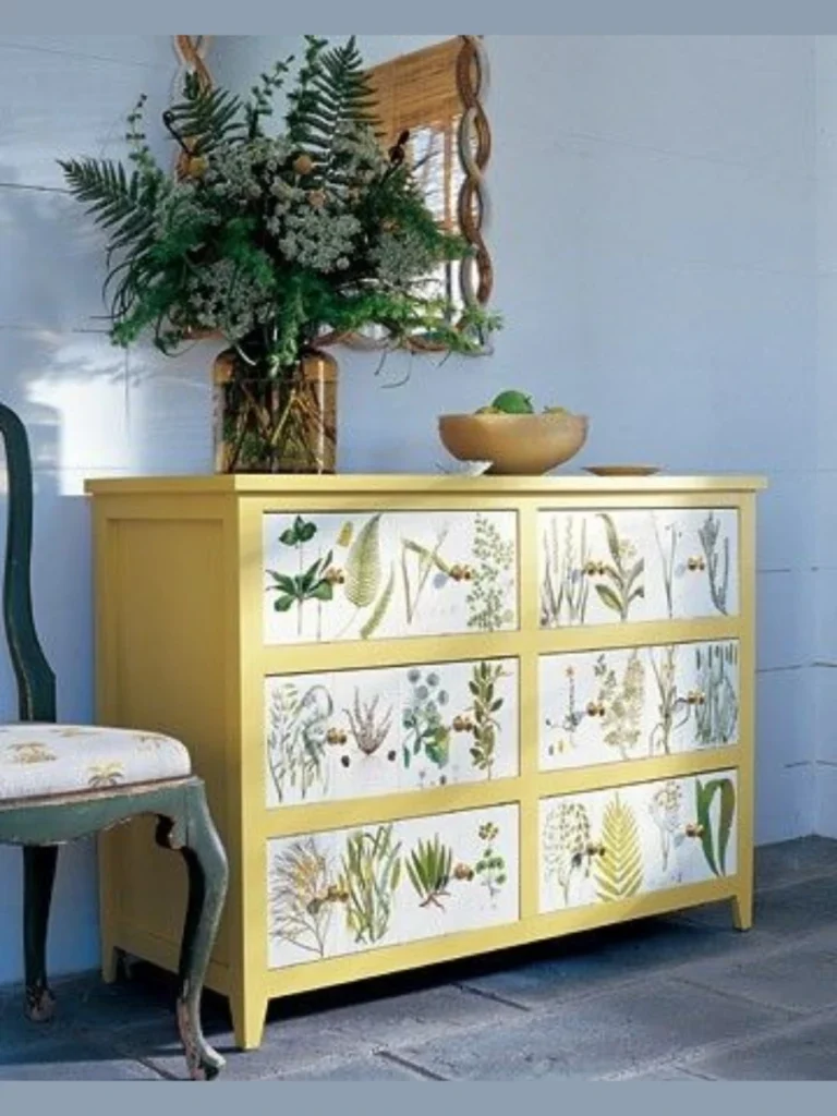 Decoupage With Vintage Maps Or Botanical Prints