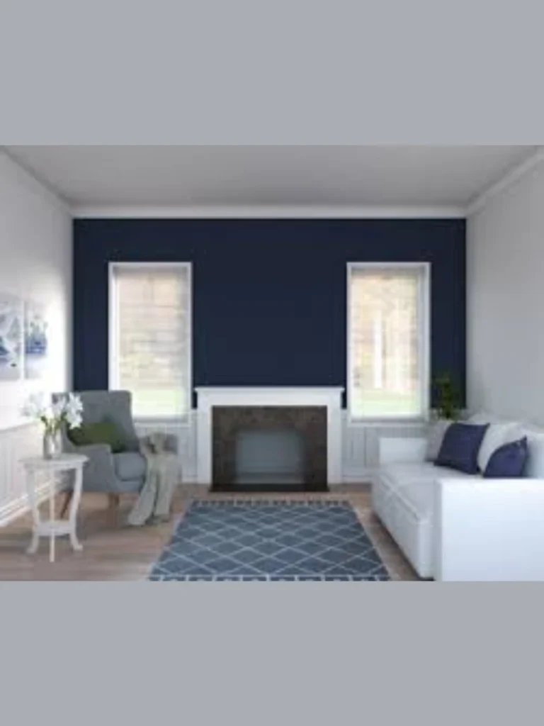 Deep Charcoal or Navy Blue Painted Feature Walls