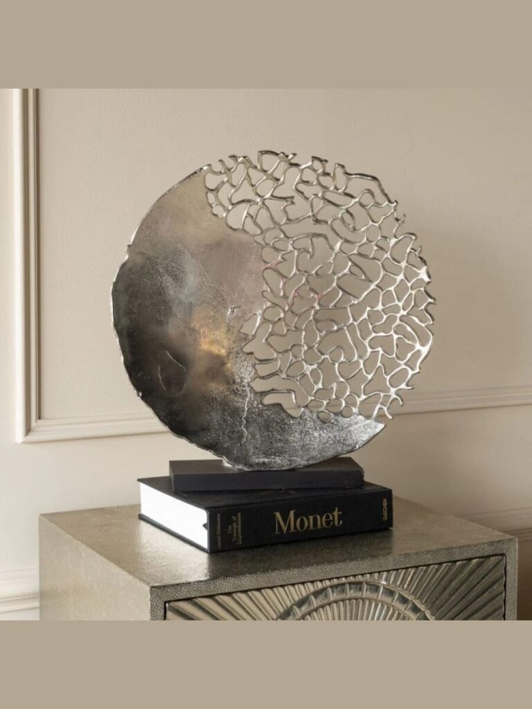 Distressed Cast Aluminum Coral Sculptures