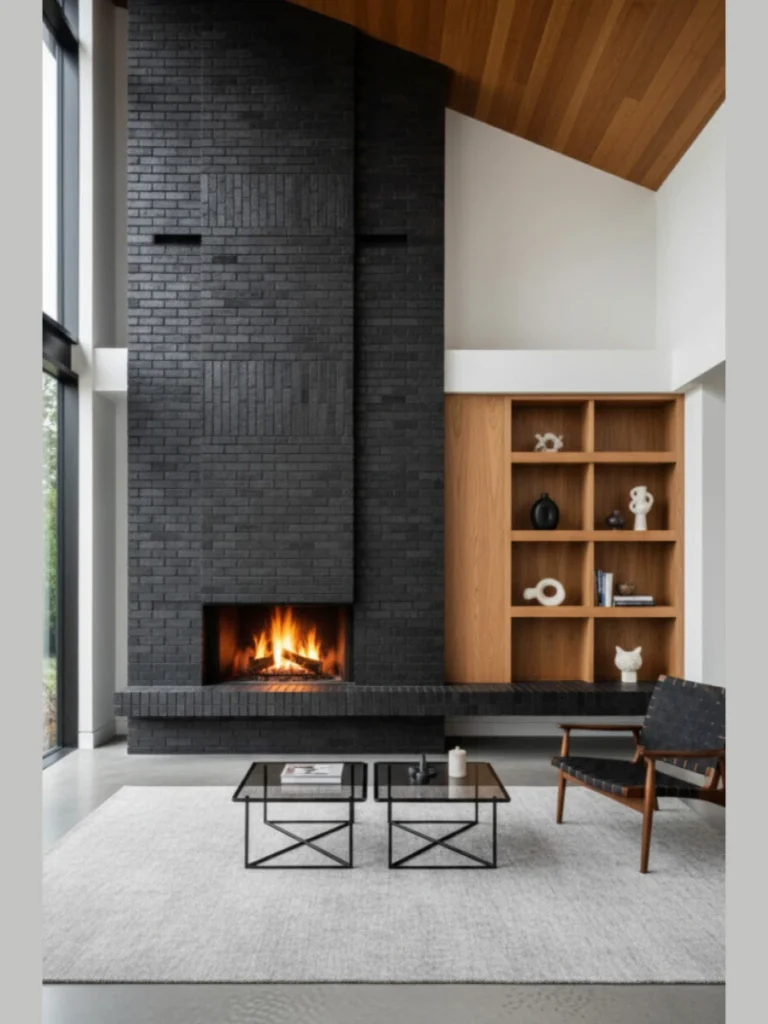 Dramatic Matte Black Hearth Styles