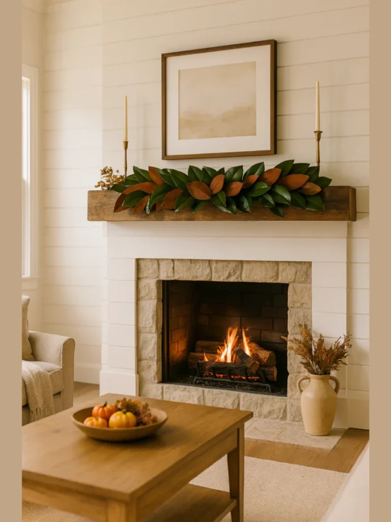 Dried Magnolia Leaf Garlands for Rich Texture