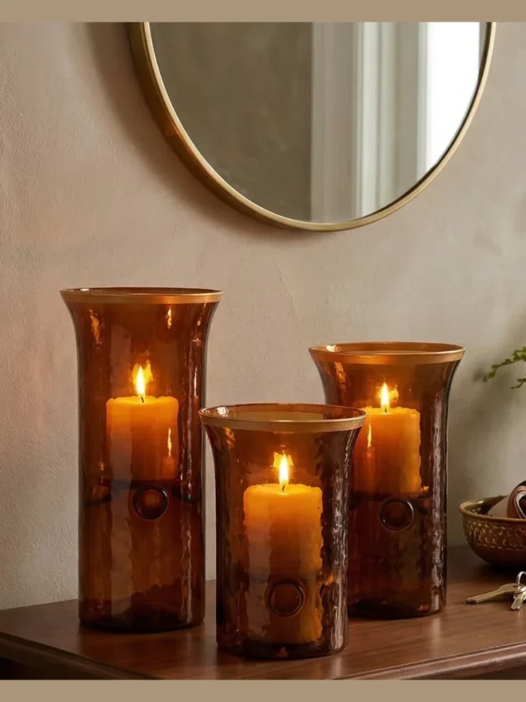 Elevating Moods with Amber Glass Candle Jars