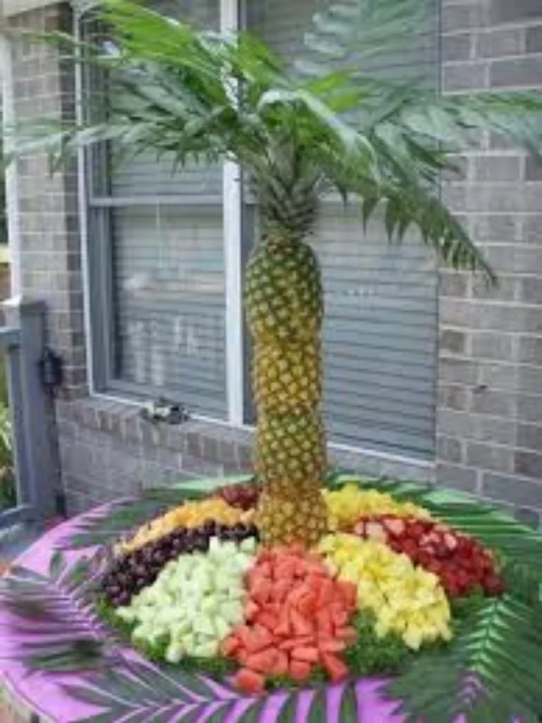 Flat Braided Palm Leaf Fruit Platters