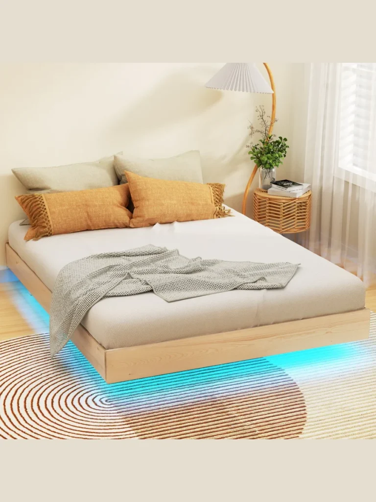 Floating Bed Designs With LED Lighting