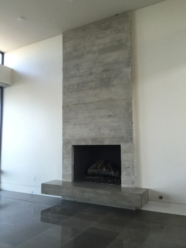 Floating Concrete Bench Hearth Ideas