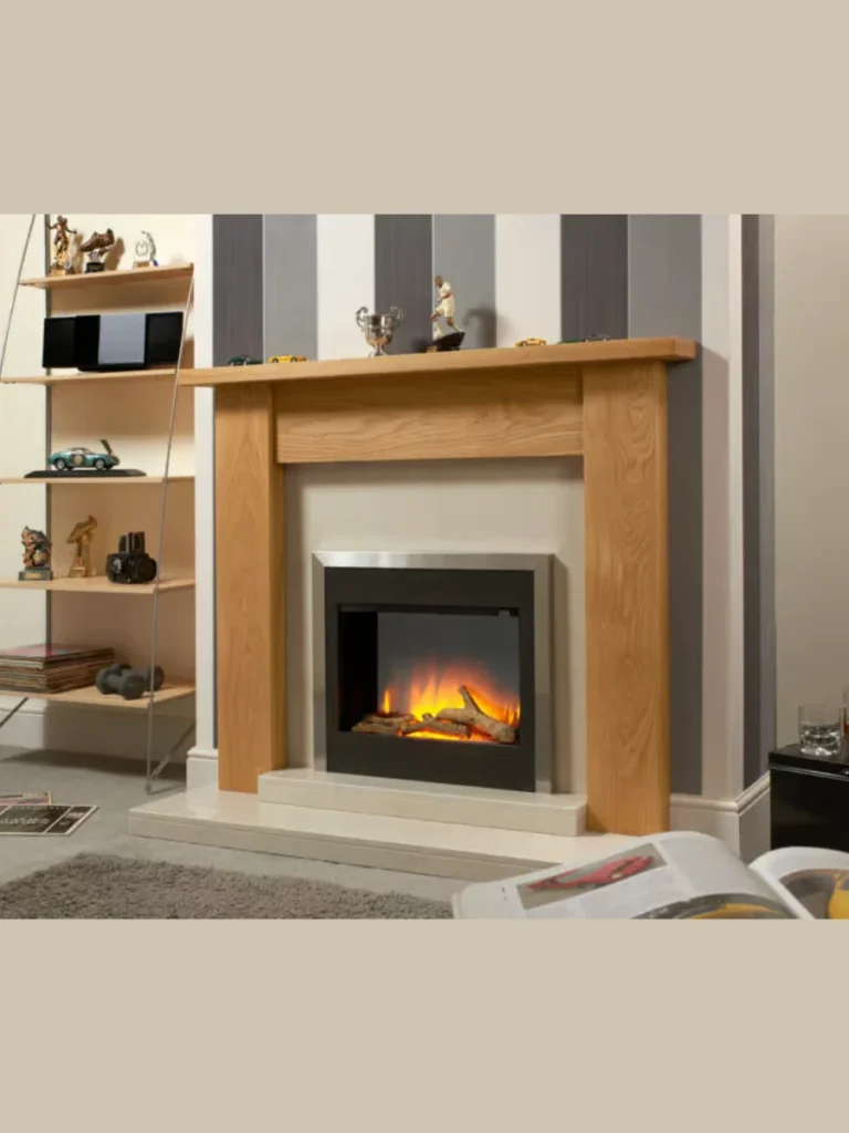 Floating Granite Hearth And Slim Surround