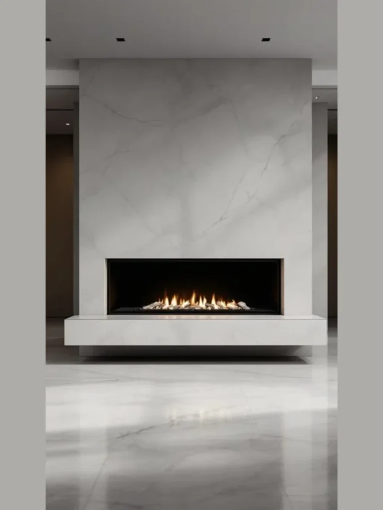 Floating Hearth With Under Lighting