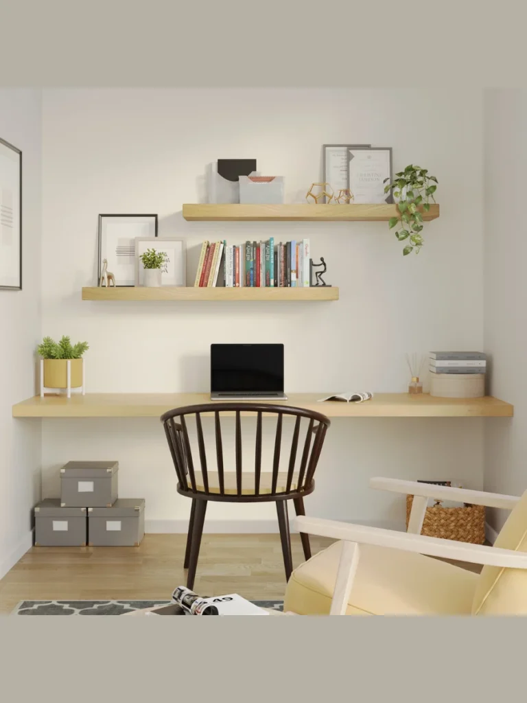 Floating Home Office Desks With Hidden Brackets