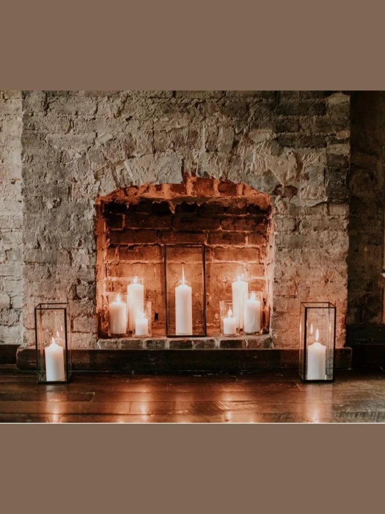 Floating Votives in a Stone Basin