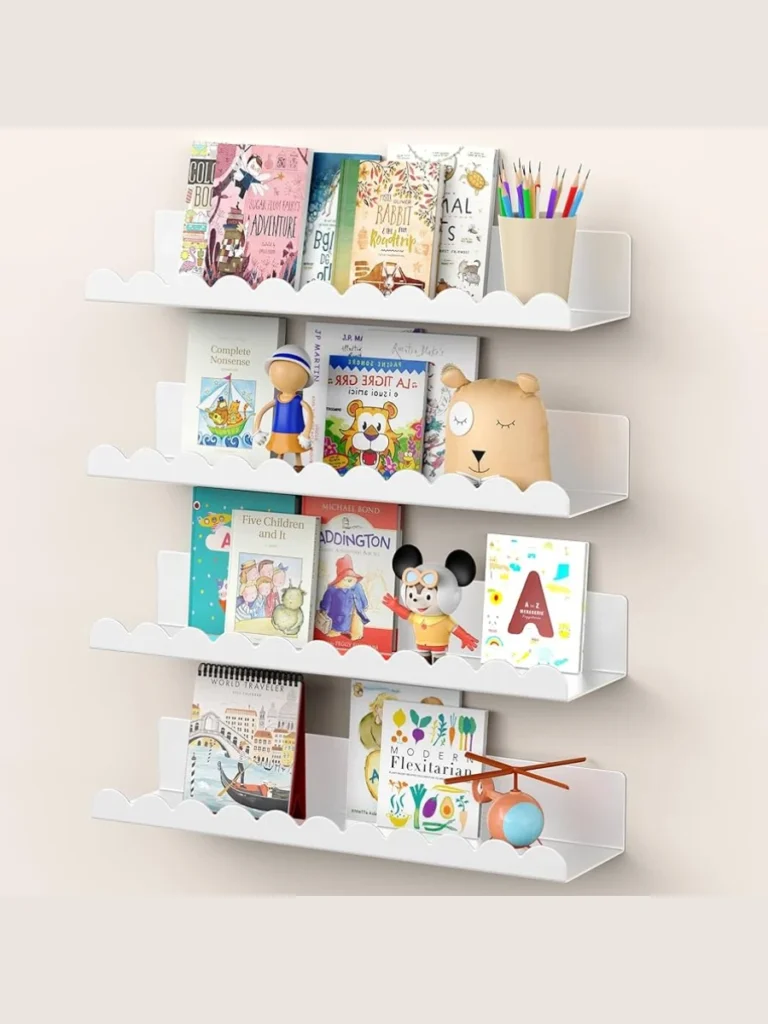Floating Wall Shelves for Decorative Nursery Accents