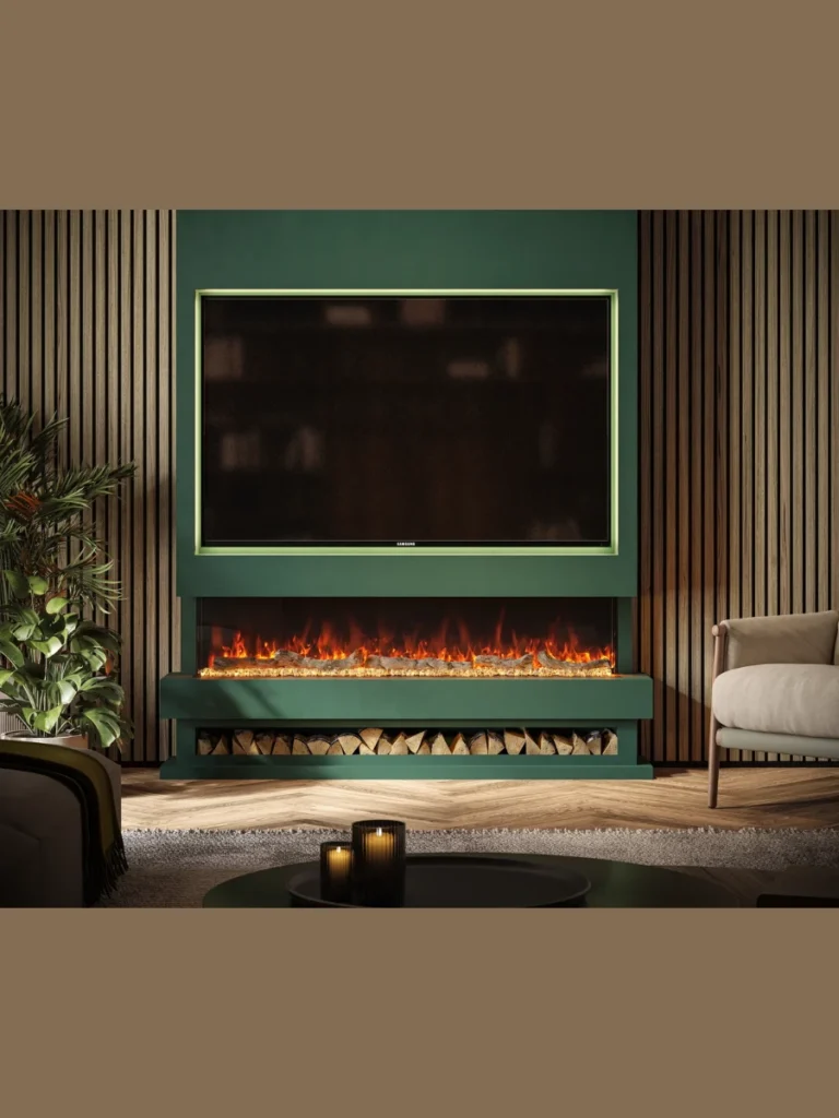 Floating Wood Panel Media Backdrop